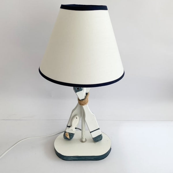 LAMPARA MADERA REMOS MARINA