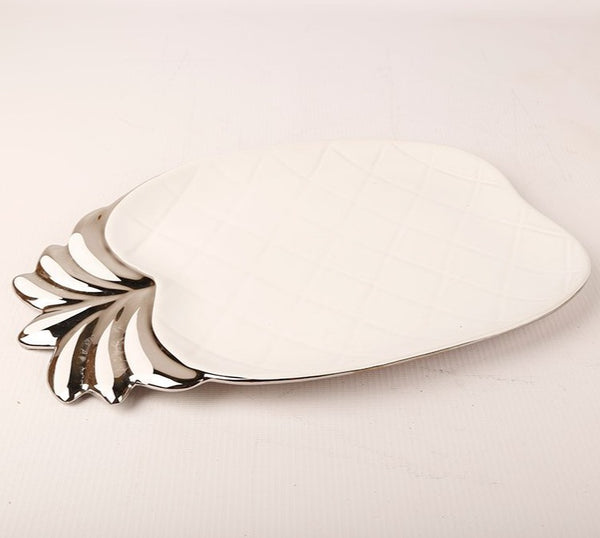 plato-de-ceramica-piña-blanca-plata