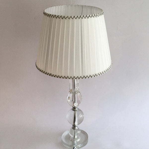 LÁMPARA DE CRISTAL CON DOS ESFERAS ALTO 68,5 CMS