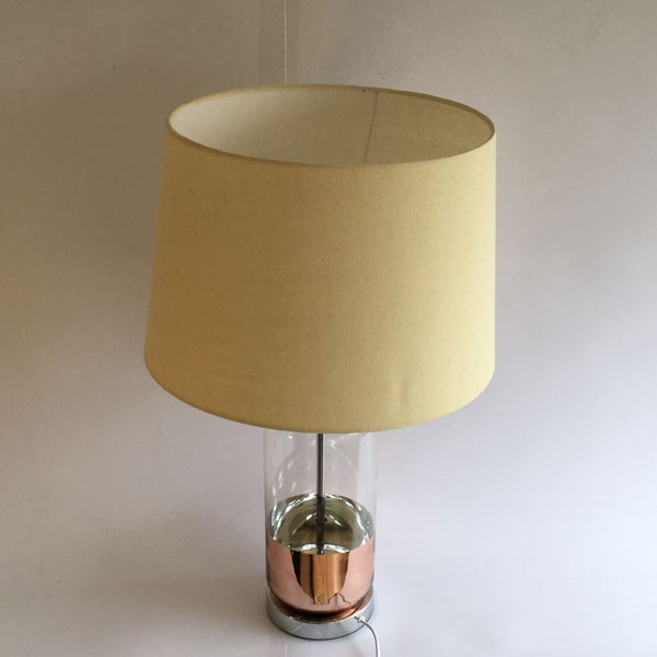 LÁMPARA DE CRISTAL UNA PARTE  COLOR  COBRE ALTO 60 CMS