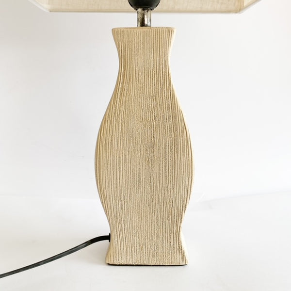 LÁMPARA CERAMICA CON PANTALLA BEIGE