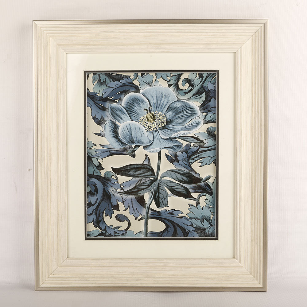 CUADRO LÁMINA FLOR CELESTE 2 GRANDE ENMARCADO