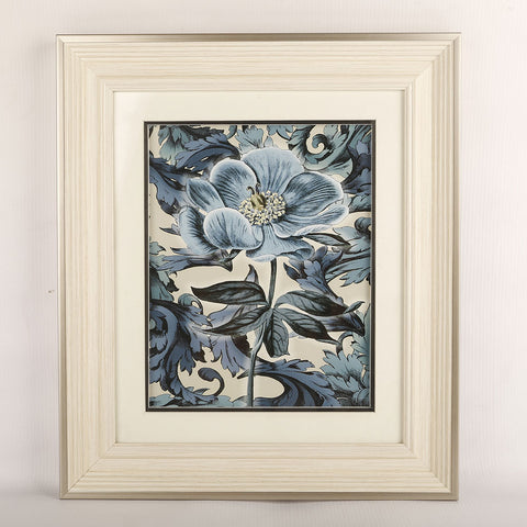 CUADRO LÁMINA FLOR CELESTE 2 GRANDE ENMARCADO