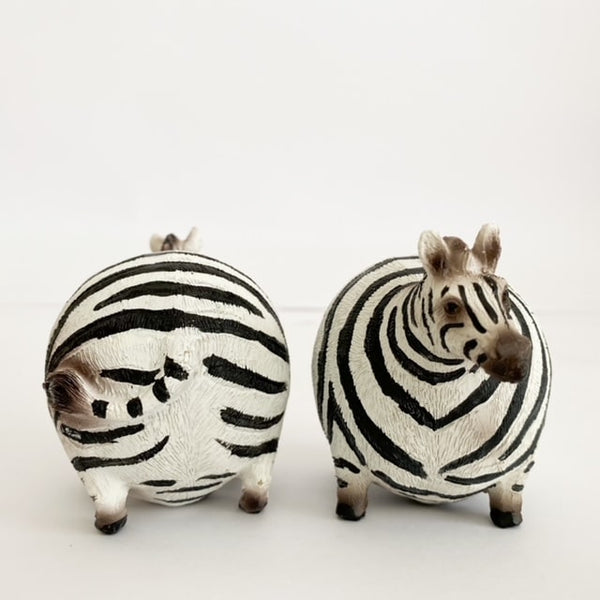 SET DE DOS CEBRAS GORDAS CHICAS DECORATIVAS
