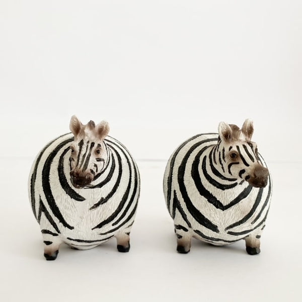 SET DE DOS CEBRAS GORDAS CHICAS DECORATIVAS