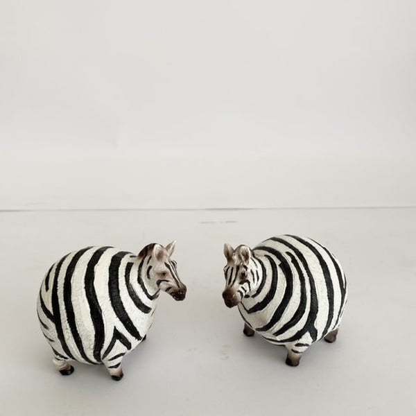 SET DE DOS CEBRAS GORDAS CHICAS DECORATIVAS