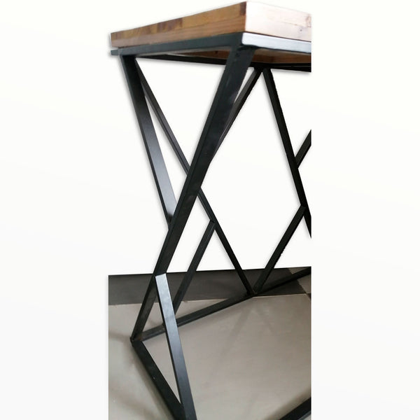 MESA AUXILIAR DE HIERRO Y MADERA