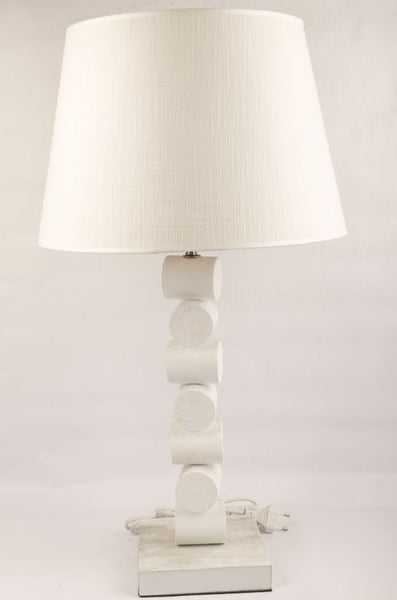 LÁMPARA TRONCOS MADERA BLANCO ALTO 65 CMS