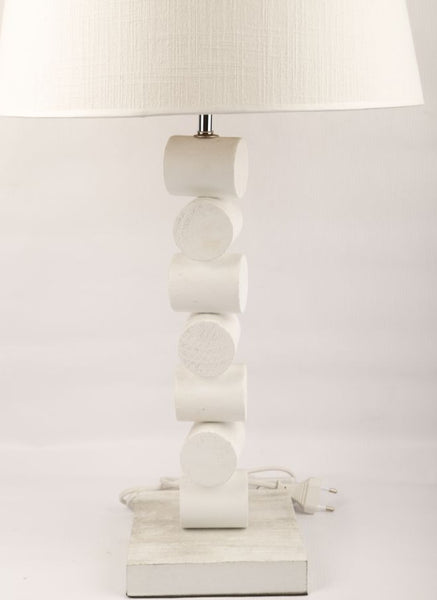 LÁMPARA TRONCOS MADERA BLANCO ALTO 65 CMS