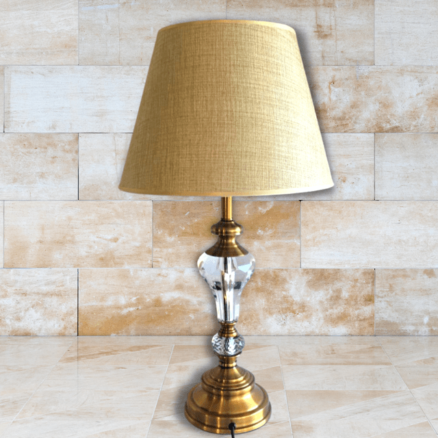 LÁMPARA COLOR BRONCE DE CRISTAL ALTO 64 CMS