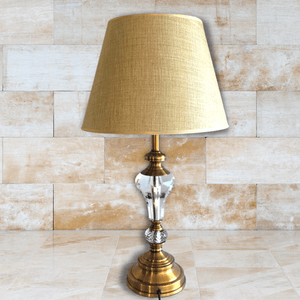 LÁMPARA COLOR BRONCE DE CRISTAL ALTO 64 CMS