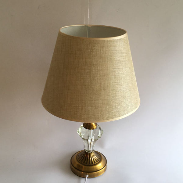 LÁMPARA DE CRISTAL COLOR BRONCE DOBLE ILUMINACIÓN ALTO 55 CMS