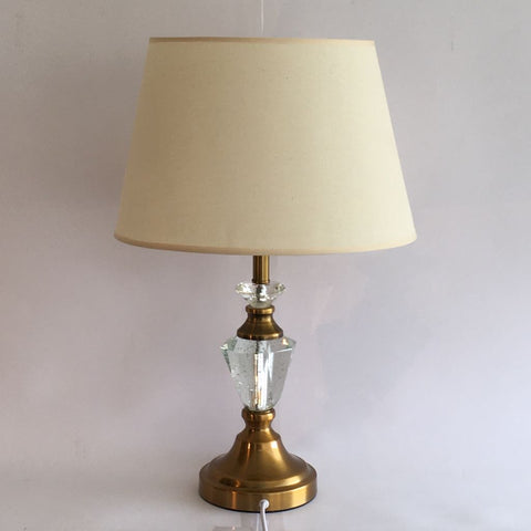 LÁMPARA CRISTALES DOBLE ILUMINACIÓN BRONCE