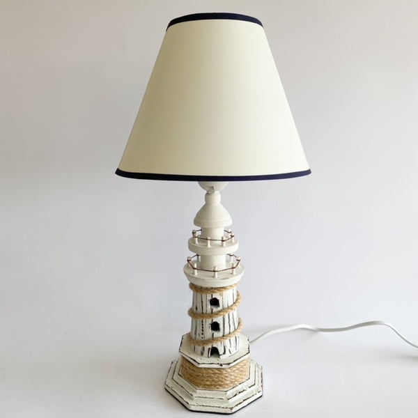 LAMPARA FARO BLANCA MARINA 42 CMS ALT.