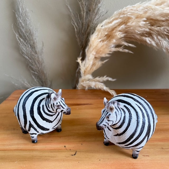 SET DE DOS CEBRAS GORDAS CHICAS DECORATIVAS